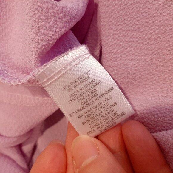 3/$20 Chenault Tie Front Blouse Womens XL Pink Short Sleeve Keyhole Tunic Top - Picture 12 of 13